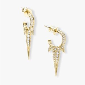 Melinda Maria Gabriella Pave Triple Spike Earrings